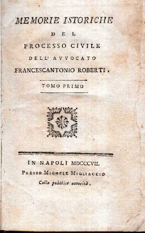 Memorie istoriche del processo civile