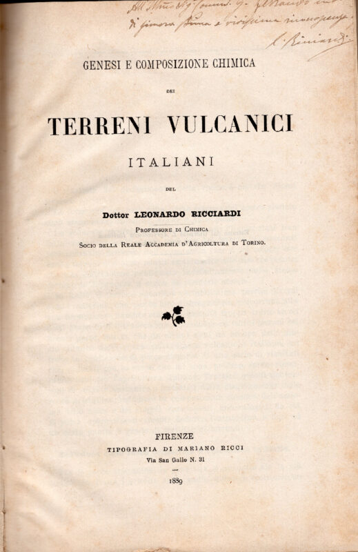 Genesi e composizione chimica dei terreni vulcanici italiani