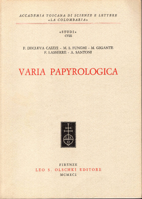 Varia papyrologica.