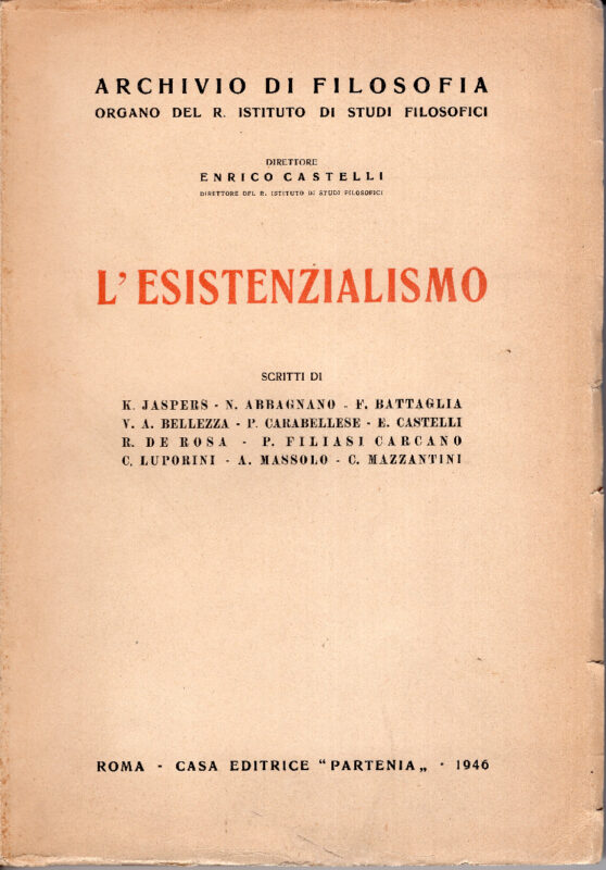 L'esistenzialismo, scritti di K. Jaspers et.a.