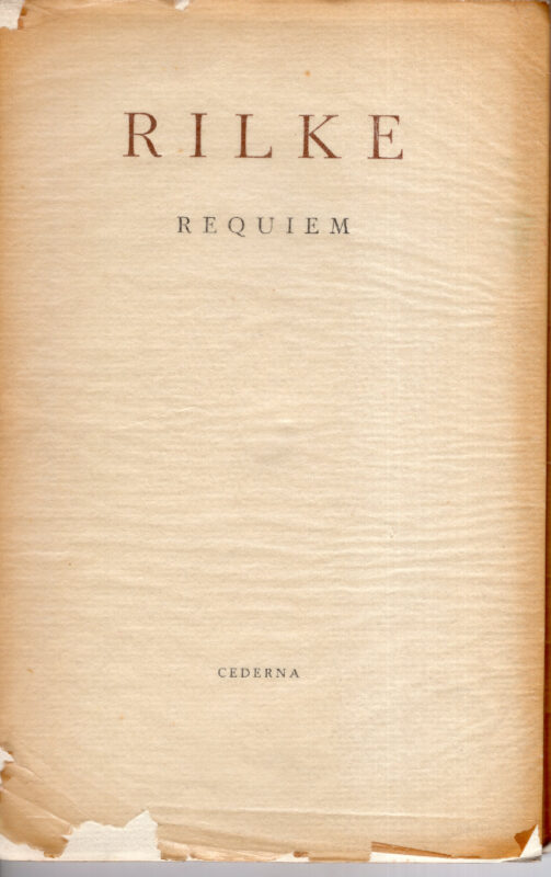 Requiem per un'amica. Per il conte Wolf Graf con Kalckreuth. Per un bimbo