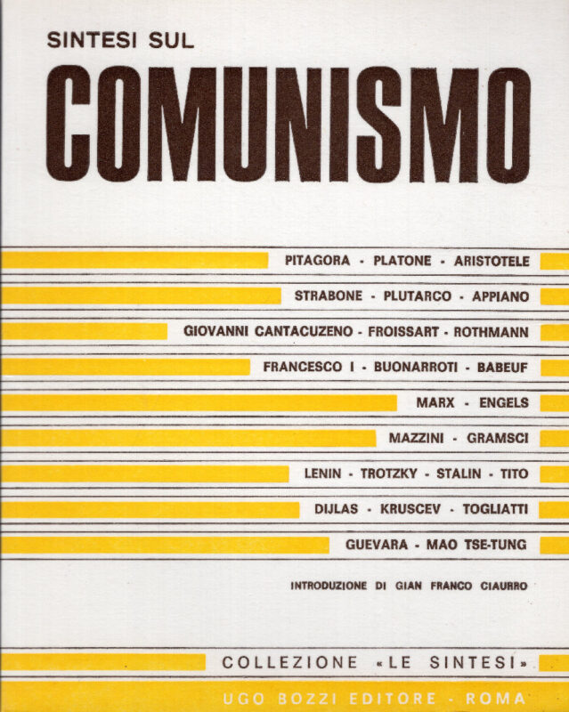 Sintesi sul comunismo. Introduzione di Gian Franco Ciaurro