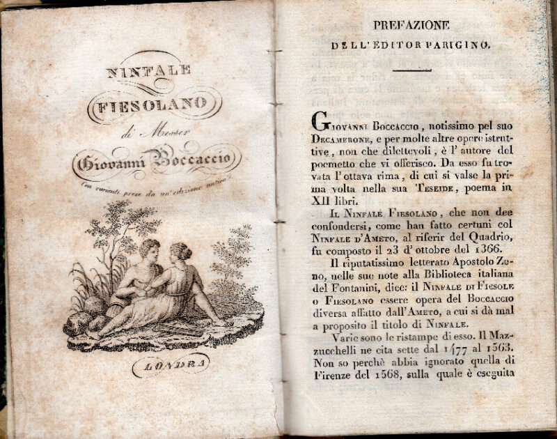 Ninfale fiesolano di messer Giovanni Boccaccio con varianti prese da un'edizione antica