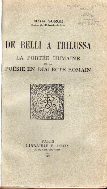 De Belli a Trilussa. La portée humaine de la poesie en dialecte romain