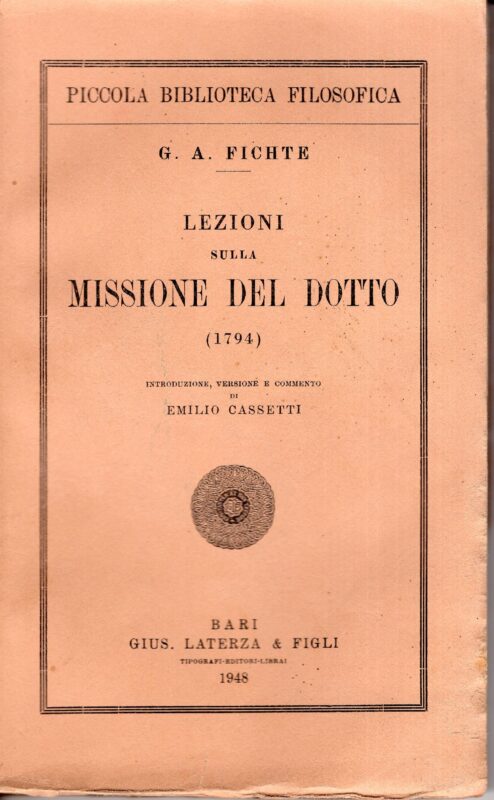 Lezioni sulla missione del dotto : (1794)