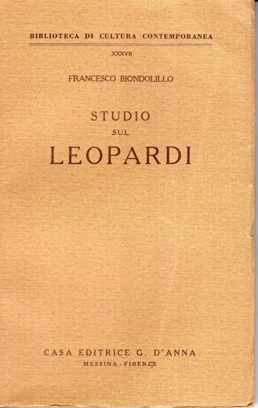Studio sul Leopardi