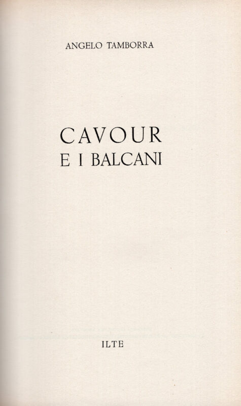 Cavour e i Balcani