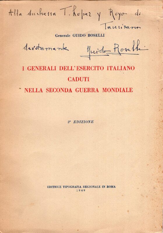 I generali dell'esercito italiano caduti nella seconda guerra mondiale
