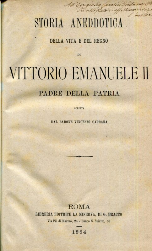 Storia aneddotica della vita e del regno di Vittorio Emanuele II. Re d'Italia