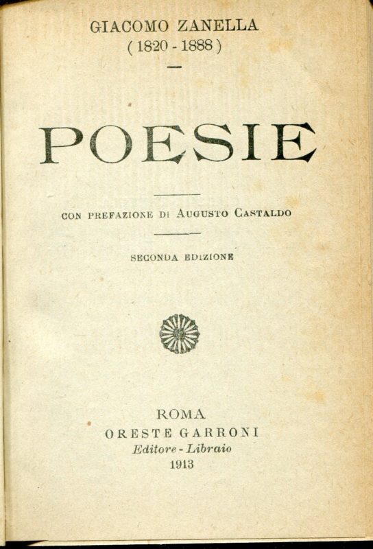 Poesie. Con prefazione di Augusto Castaldo. Seconda edizione
