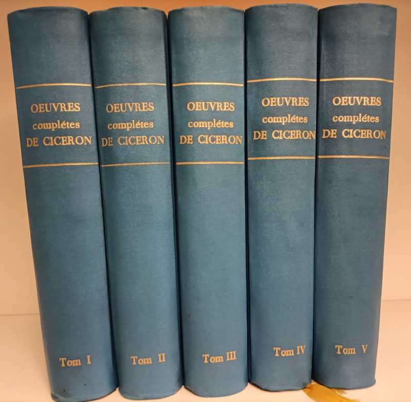 Oeuvres complètes de Cicéron, avec la traduction en français publiées sous la direction de M. Nisard. Tome 1-5