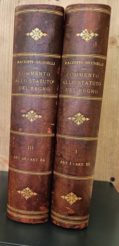 Commento allo Statuto del Regno con prefazione di Luigi Luzzatti. Volume 1, Dall'art. 1 all'art. 23. Volume 3, Dall'art. 48 all'art. 84 ed ultimo