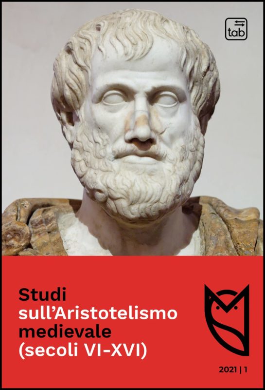 Studi sull'Aristotelismo medievale (secoli VI-XVI) (2021). Anno 1, numero 1, dicembre 2021