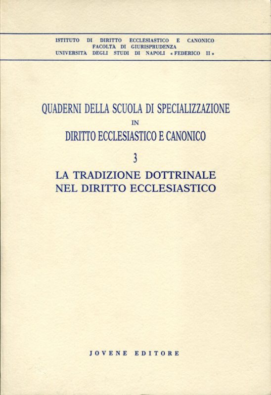 La tradizione dottrinale del diritto ecclesiastico