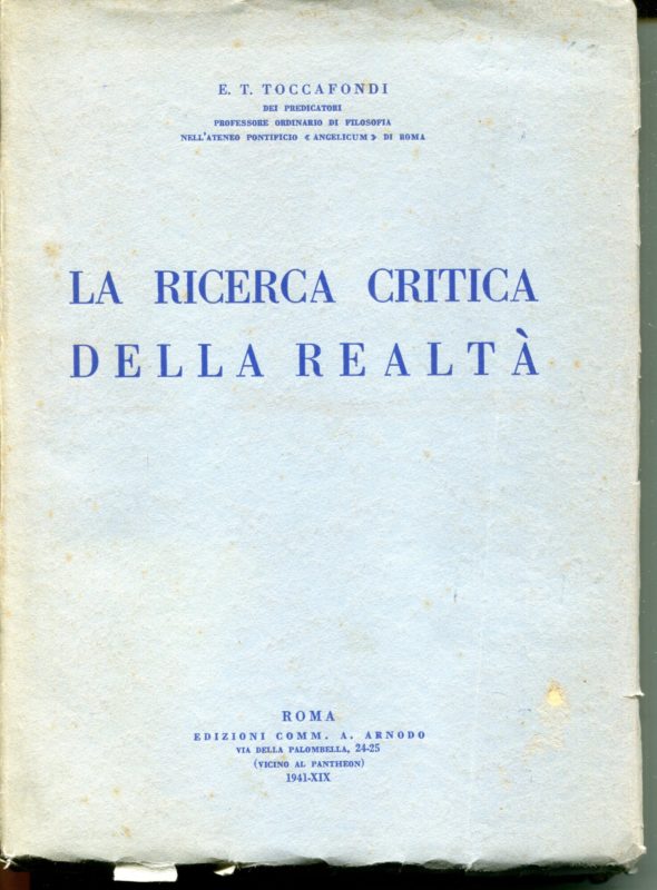 La ricerca critica della realtà