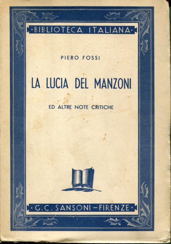 La Lucia del Manzoni ed altre note critiche