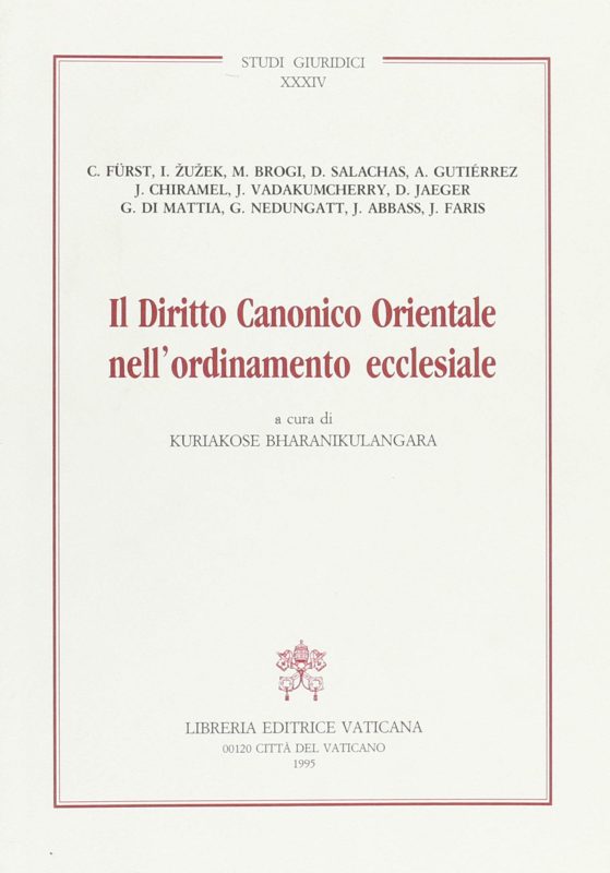 Il diritto canonico orientale nell'ordinamento ecclesiale