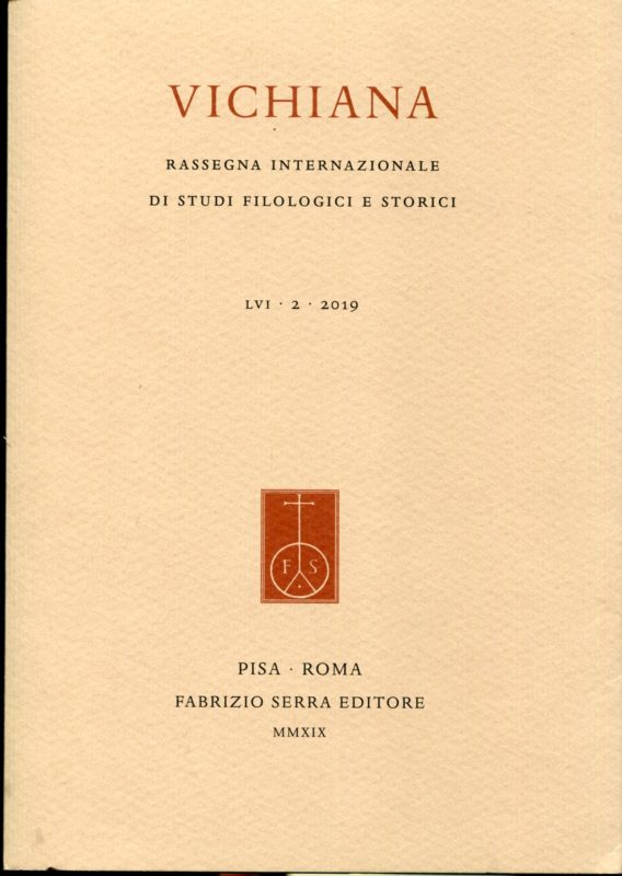 Vichiana. Rassegna internazionale di studi filologici e storici. LVI - 2 - 2019