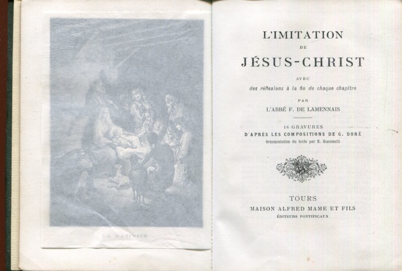 L'IMITATION DE JESUS CHRIST - AVEC DES REFLEXIONS A LA FIN DE CHAQUE CHAPITRE.