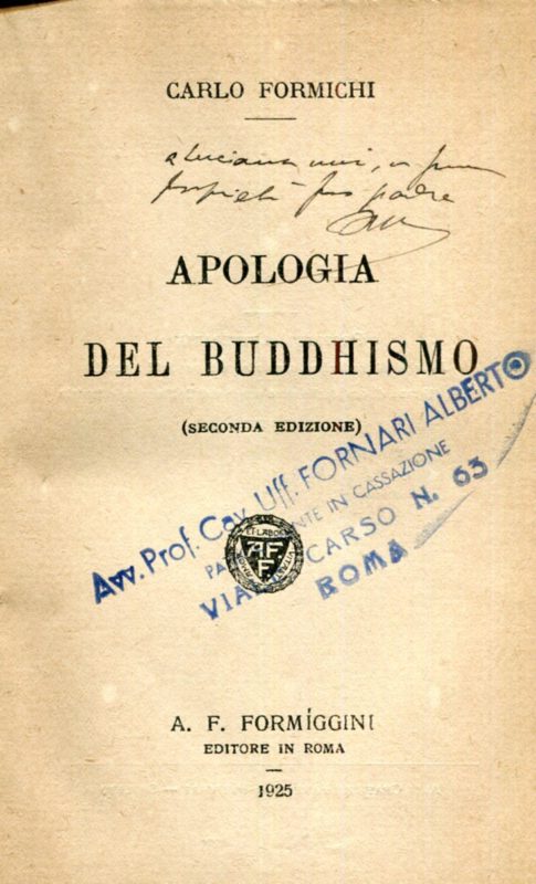 Apologia del Buddismo. (Seconda edizione).