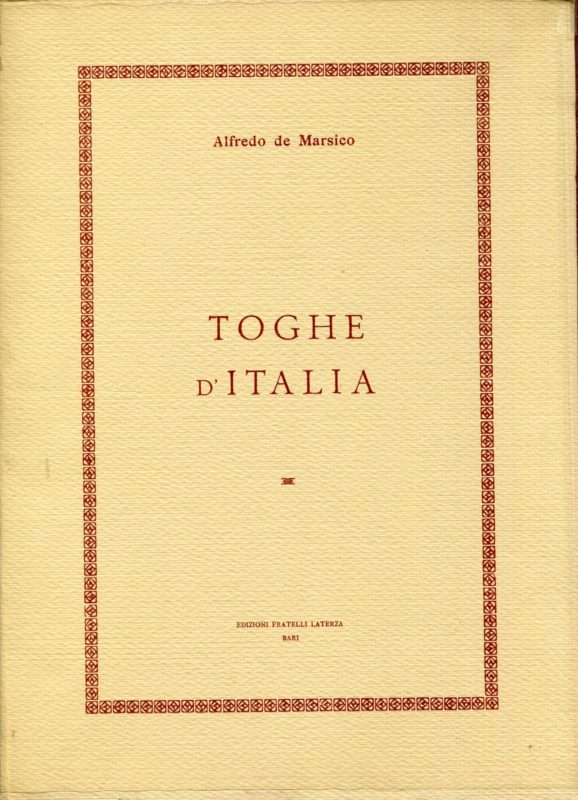Toghe d'Italia, Volume 1.