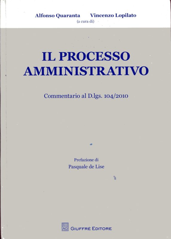 Il processo amministrativo : commentario al D.lgs. 104/2010. Prefazione di Pasquale de Lise