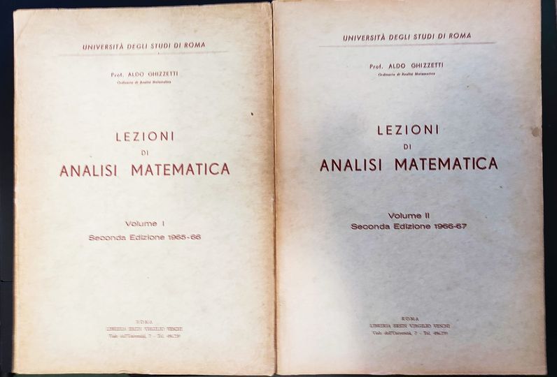Lezioni di analisi matematica:   1: 1965-1966, 2: 1966-67