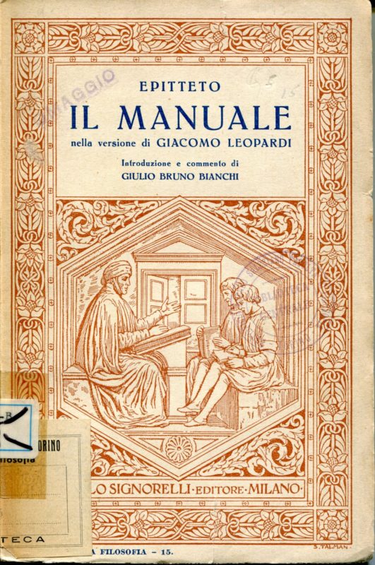 Il manuale, nella versione di Giacomo Leopardi ; introduzione e commento di Giulio Bruno Bianchi