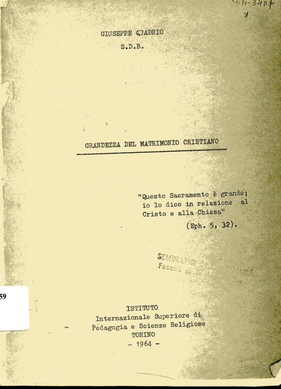 Grandezza del matrimonio cristiano