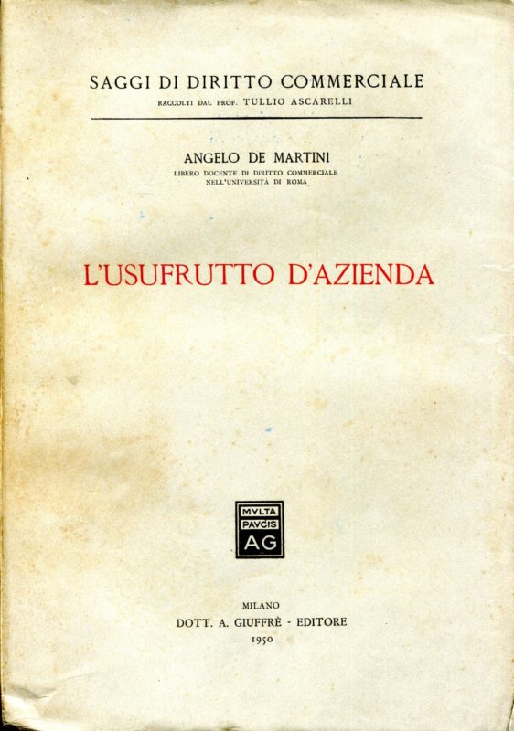 L'usufrutto d'azienda.
