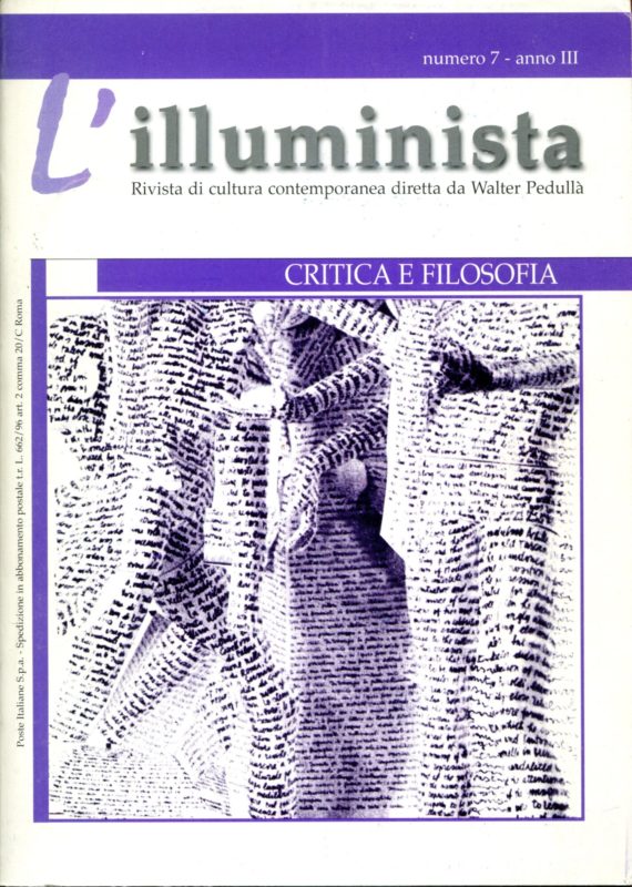 L'illuminista. Rivista di cultura contemporanea. Critica e filosofia. Anno III, n. 7.