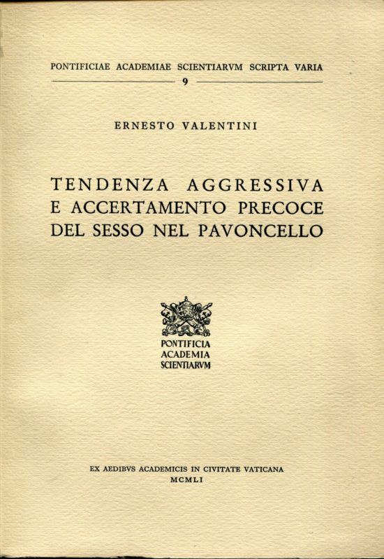 Tendenza aggressiva e accertamento precoce del sesso nel pavoncello