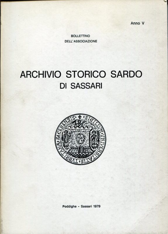 Archivio storico sardo di Sassari : bollettino dell'Associazion. Anno V