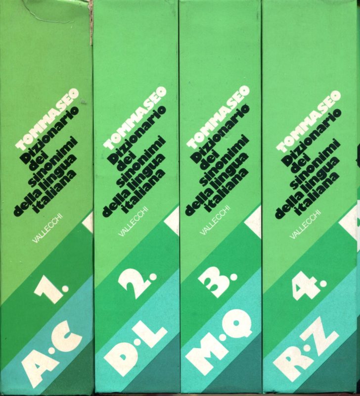 Dizionario dei sinonimi della lingua italiana (quattro volumi). A cura di Paolo Ghiglieri