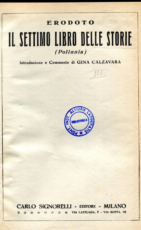 Il primo (-nono) libro delle Storia