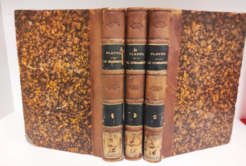 Le commedie di Marco Accio Plauto,  volgarizzate da Giuseppe Rigutini e Temistocle Gradi. 3 volumi
