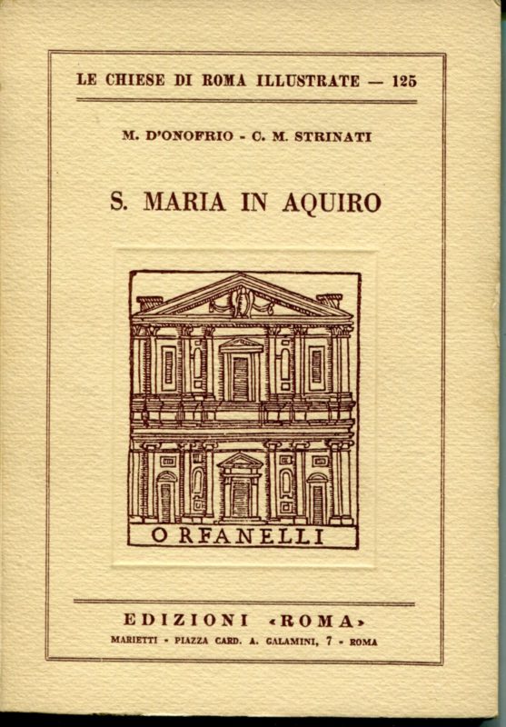 S. Maria in Aquiro. Le chiese di Roma illustrate ; 125