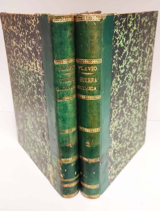 Storia della guerra giudaica di Giuseppe Flavio tradotta dal greco e illustrata con note dall'abate Francesco Angiolini piacentino. 2 volumi