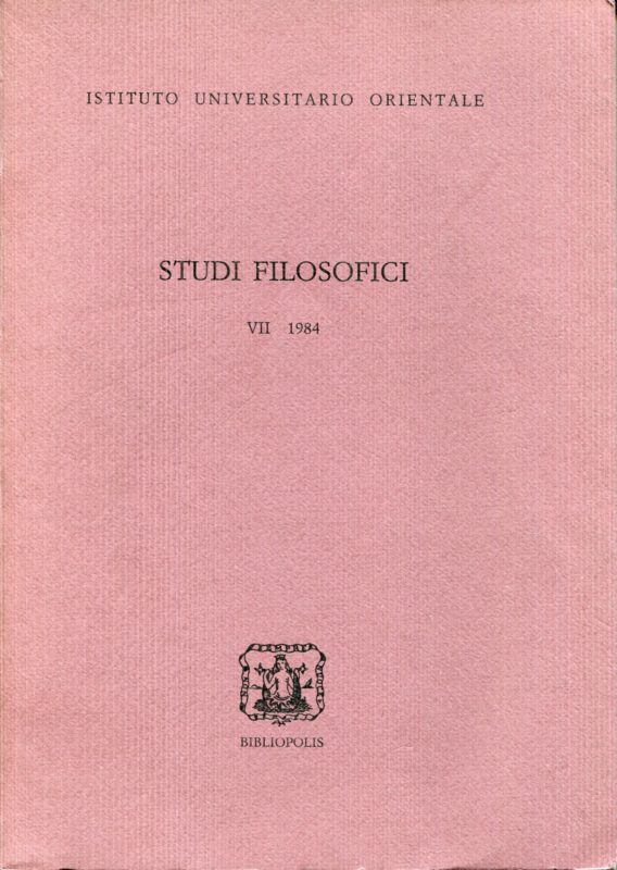 Studi Filosofici. VII 1984