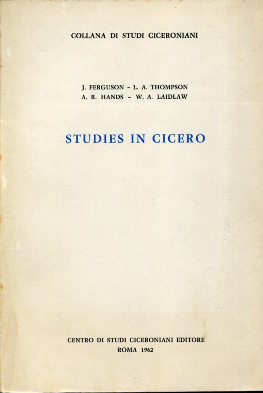 Studies in Cicero