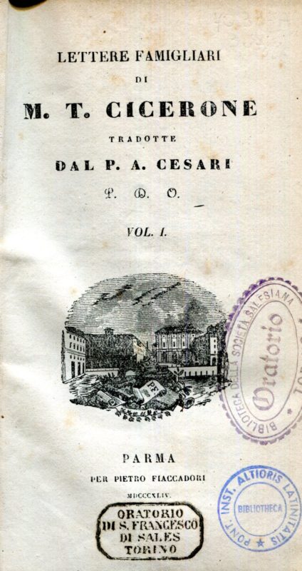 Lettere famigliari. Tradotte dal p. A. Cesari. Vol. 1 e 2