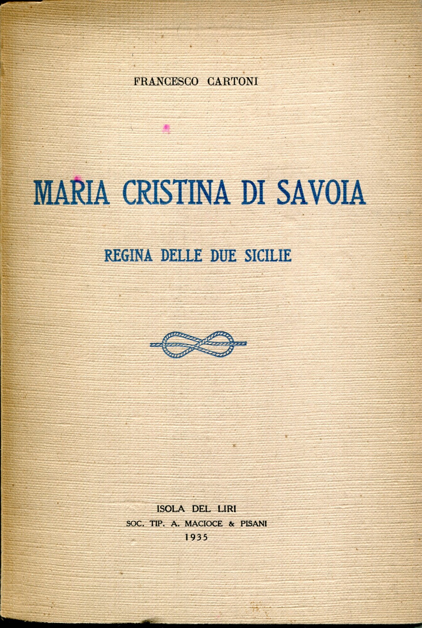 Vita della venerabile Maria Cristina di Savoia, Regina delle due sicilie