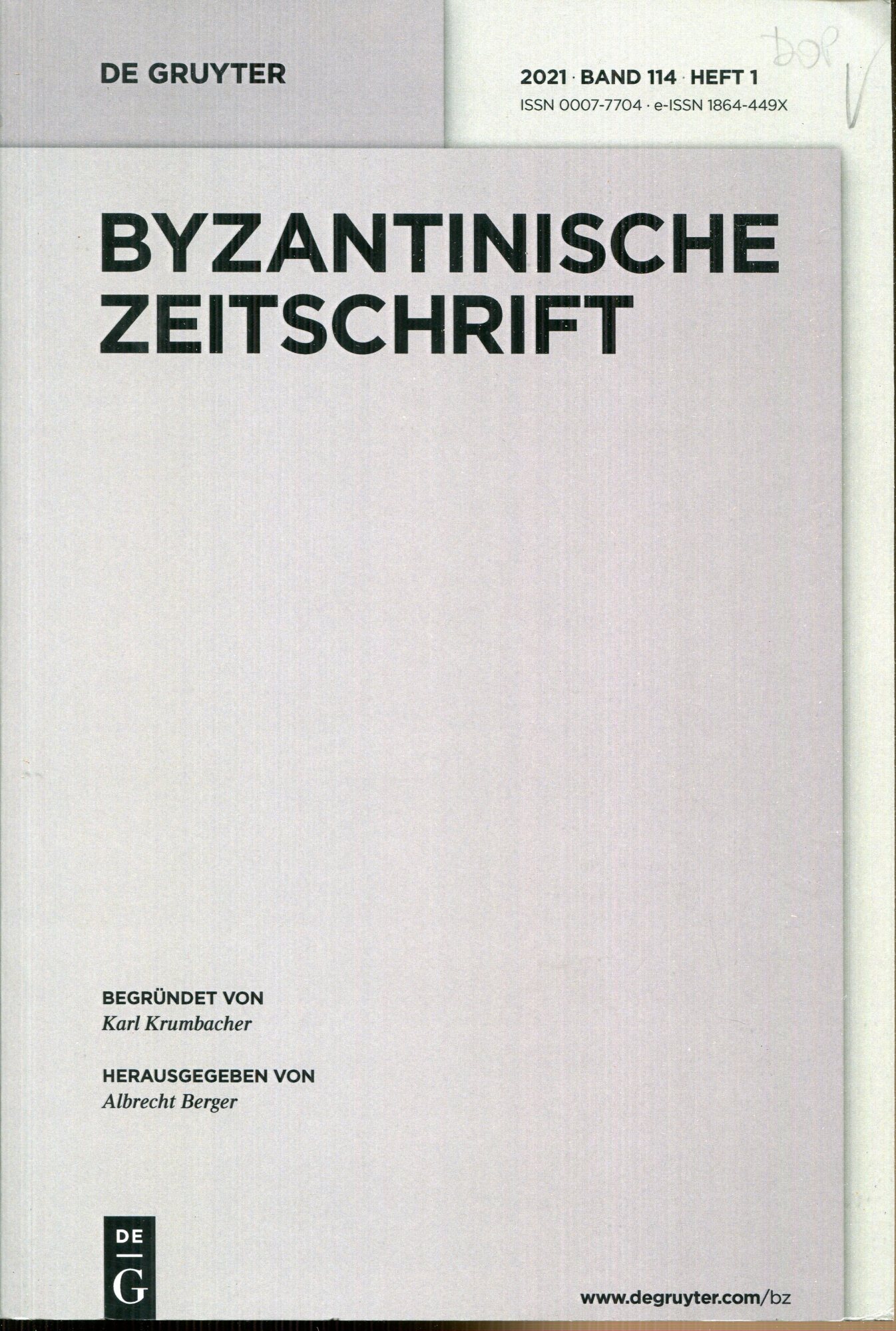 Byzantinische Zeitschrift. Bd.114.2021,H. 1