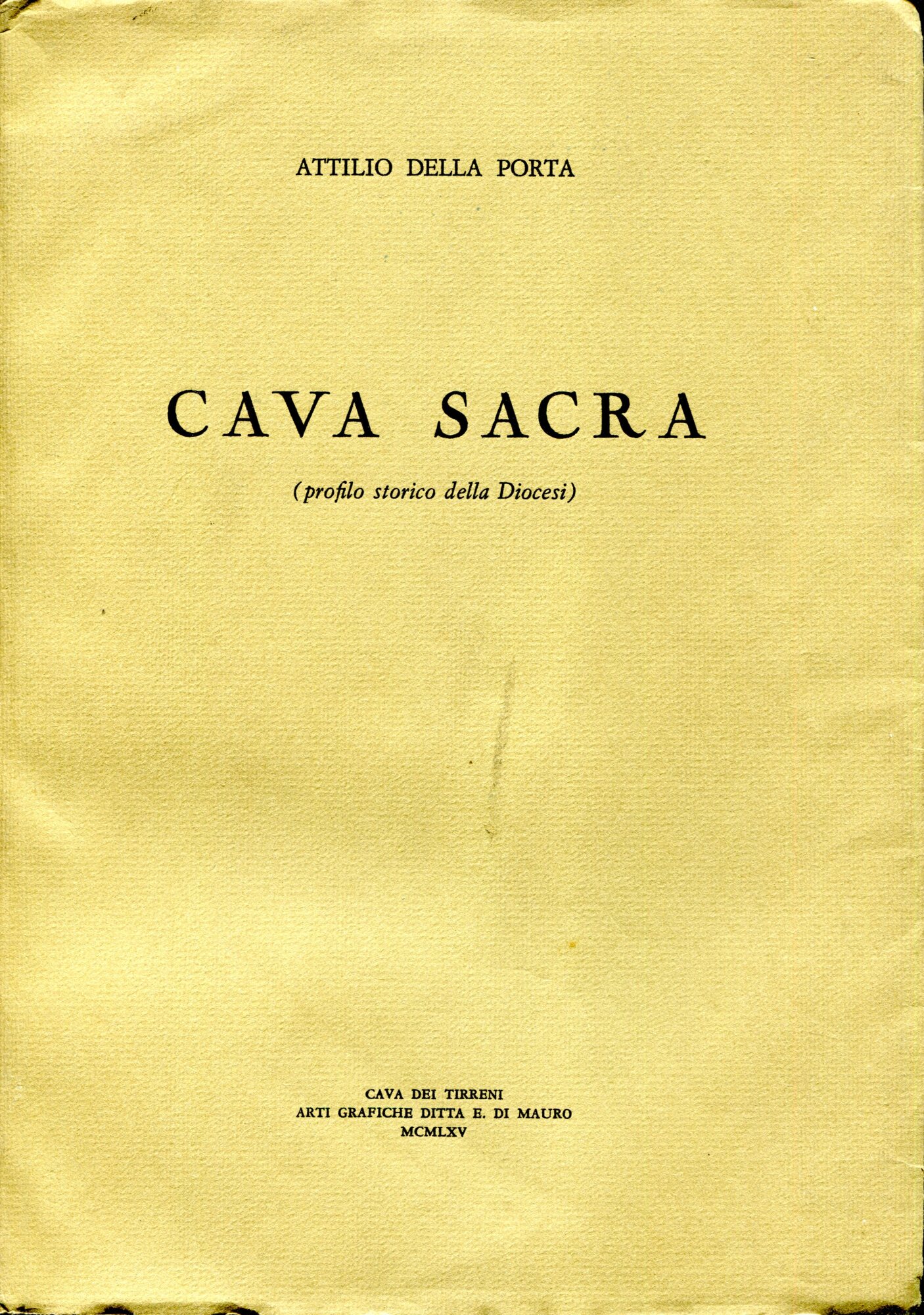 CAVA SACRA Profilo storico della Diocesi