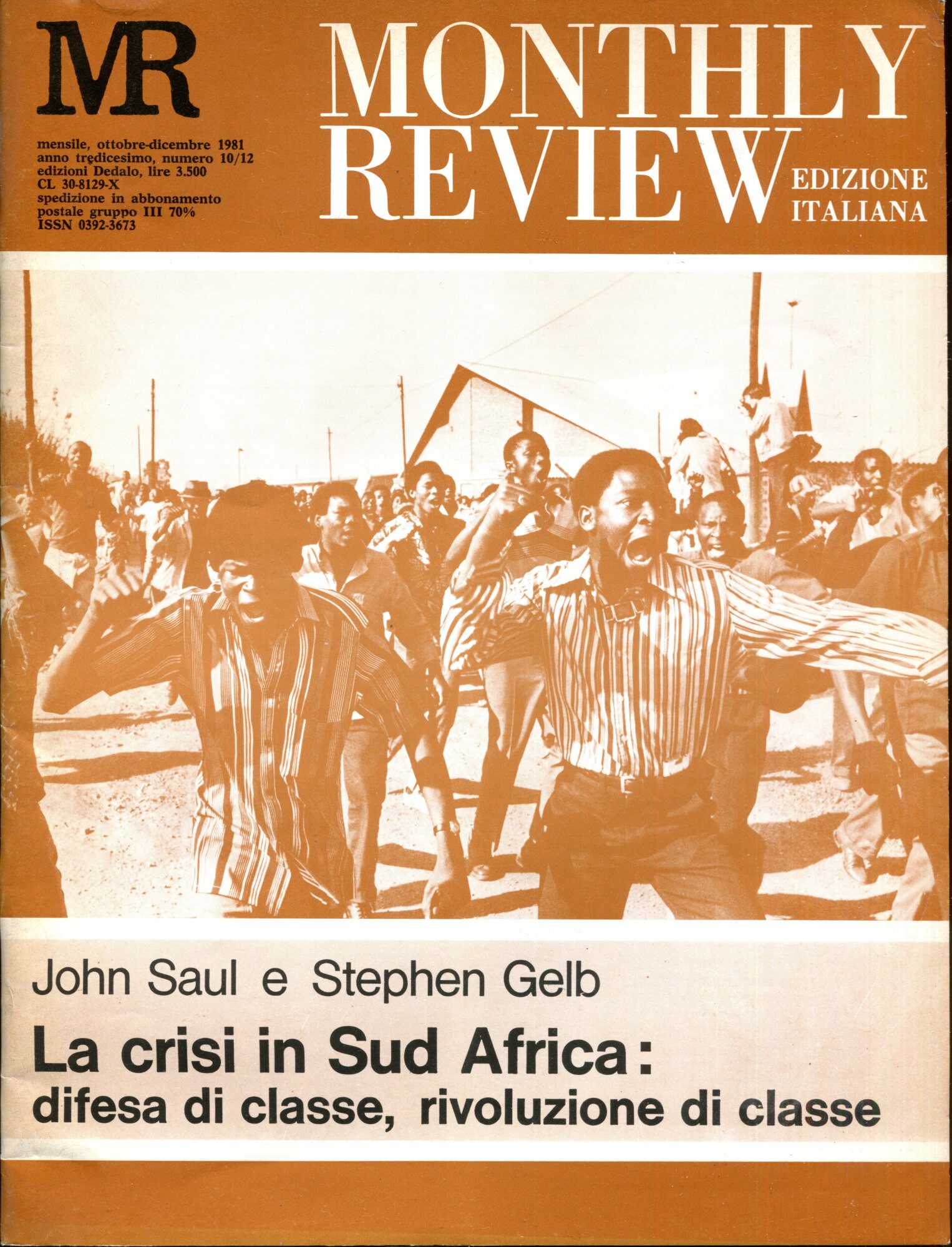 Monthly Review edizione italiana. Mensile, gennaio  - dicembre 1981