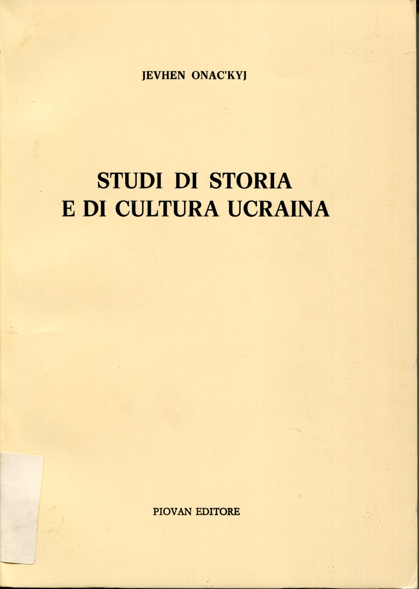 Studi di storia e di cultura ucraina