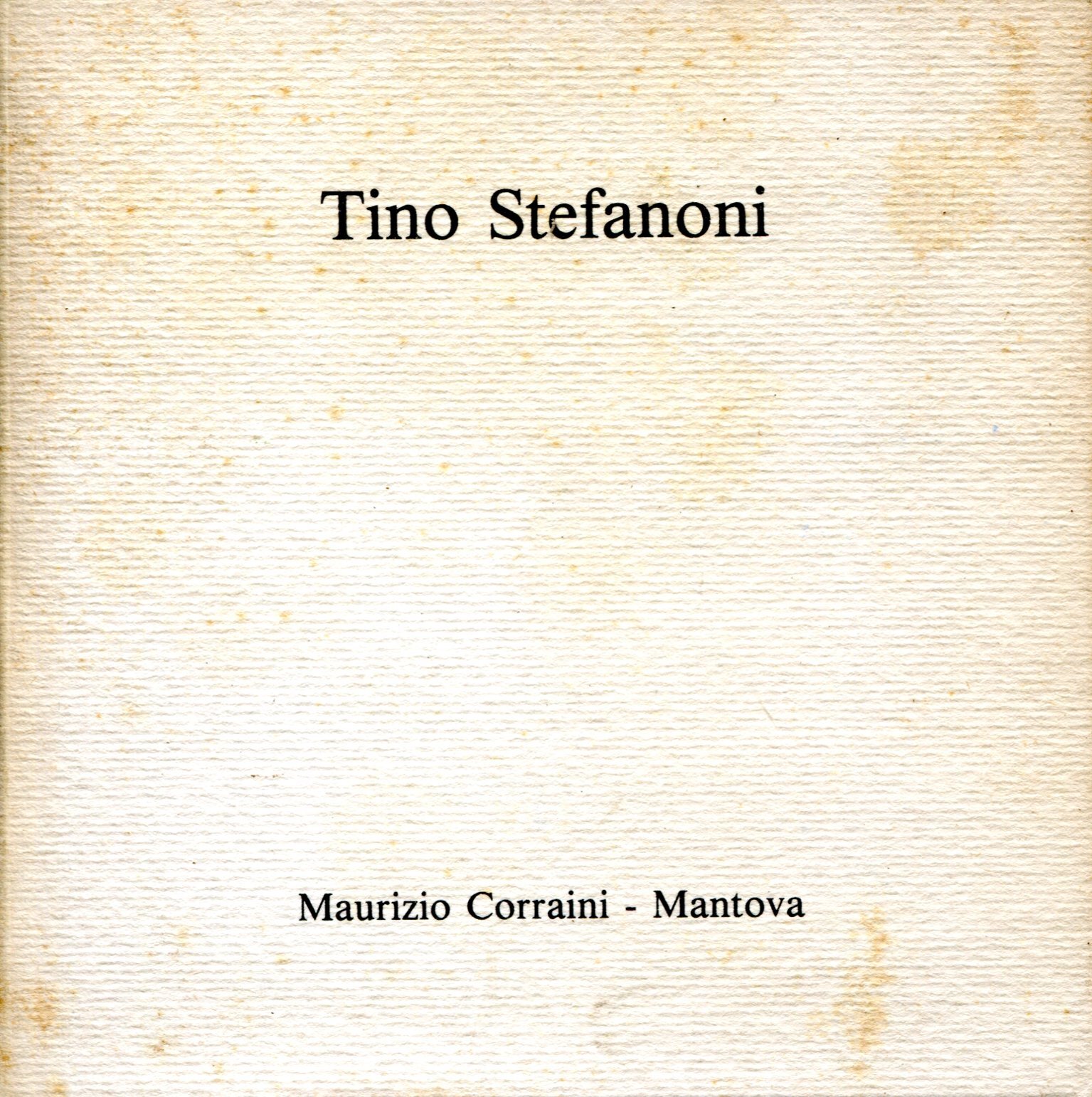 TINO STEFANONI. L'ombra discreta dell'ironia