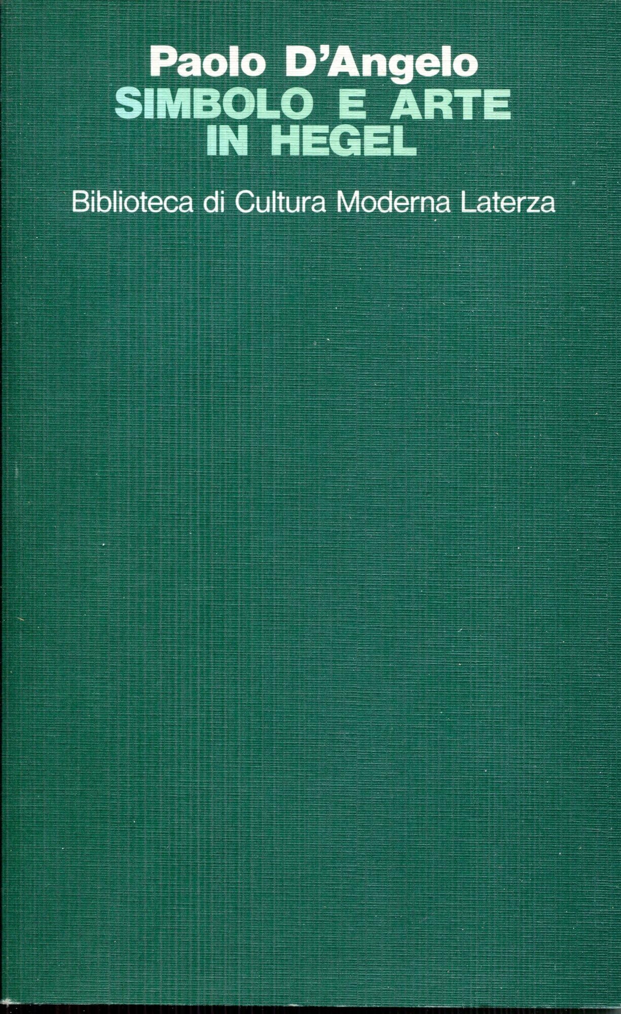 Simbolo E Arte in Hegel