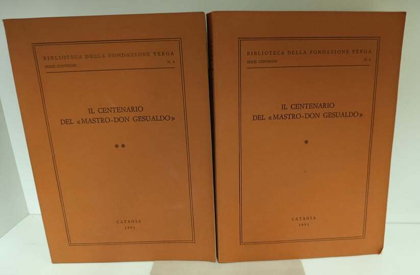 Il centenario del Mastro don Gesualdo : atti del Congresso internazionale di studi, Catania, 15-18 marzo 1989