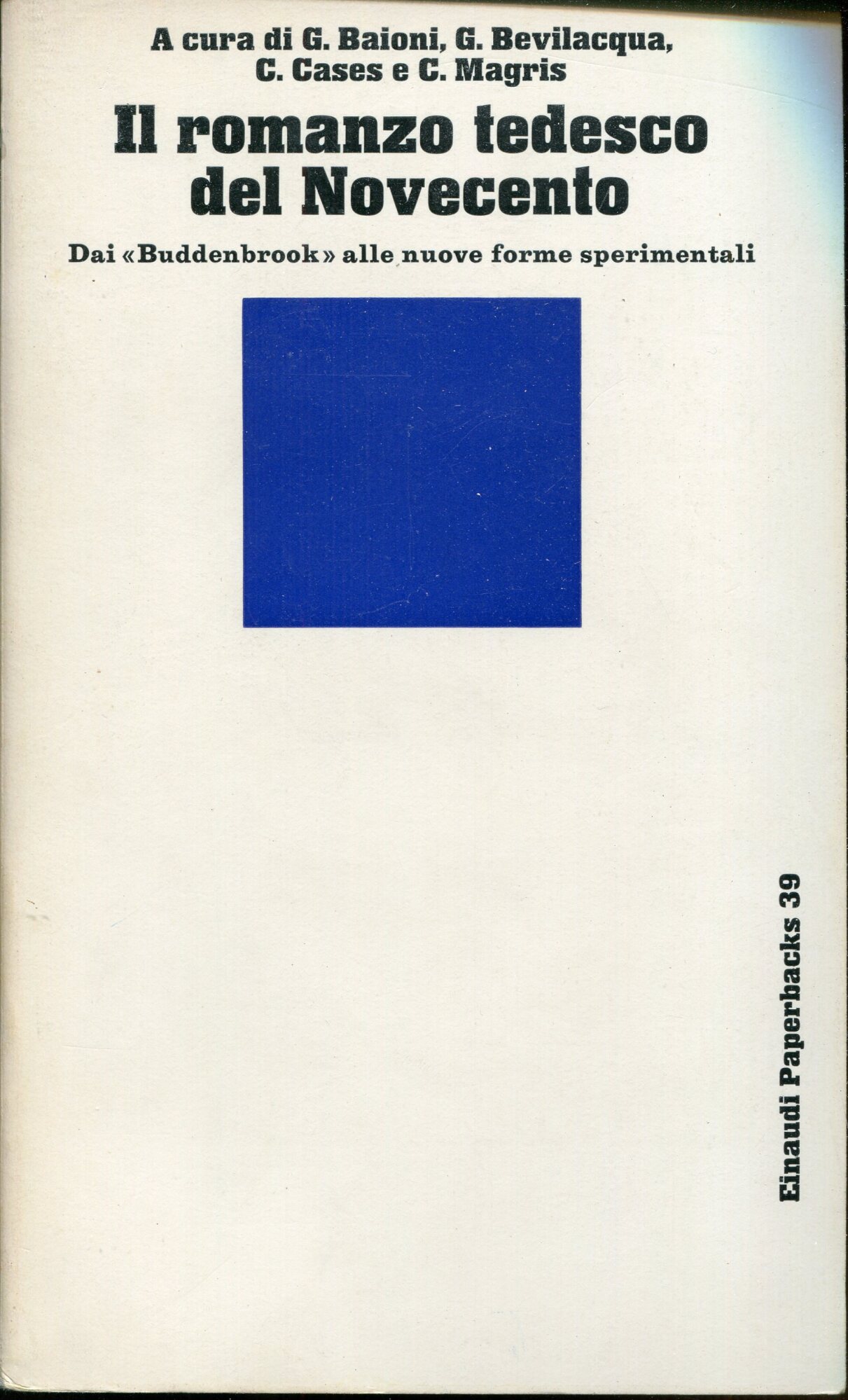 Il romanzo tedesco del Novecento : [dai Buddenbrook alle nuove forme sperimentali]